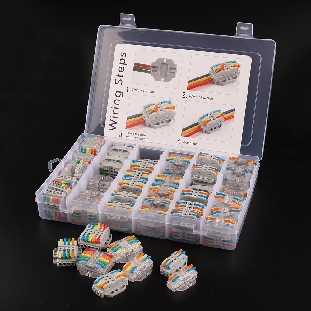 

Quick Electrical wire Connector Butt Cable Connectors Boxed 2/3/4/5 pin Universal compact M3 screw fixing push-inTerminal Block