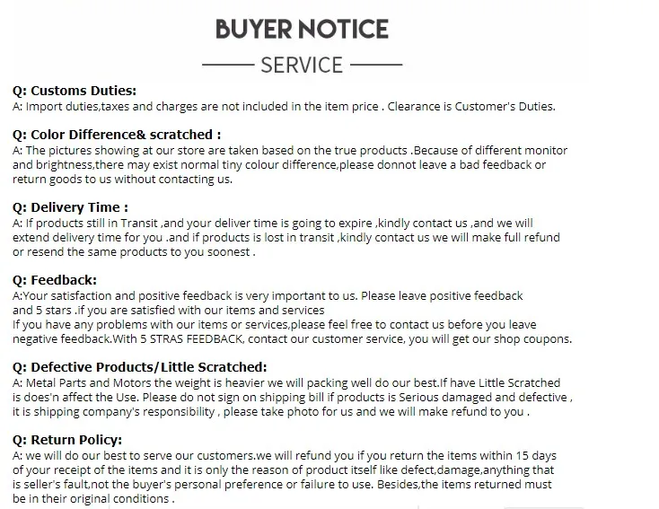 Buyer Notice