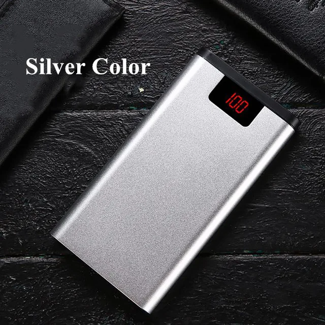 Xiaomi power Bank 30000 мАч Внешний аккумулятор портативное быстрое зарядное устройство для всех смартфонов Xiaomi зарядное устройство водонепроницаемый - Цвет: Silver 20000mAh