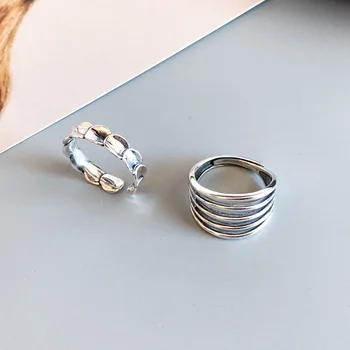 

Korea Vintage Thai Silver Women's Ring S925 Sterling Silver Hand Jewelry Non-Mainstream Light Luxury Christmas Lover Gift