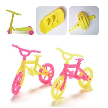 

12cm Doll Accessories Small Toys Mountain Bike Bicycle Scooter&Helmet&SkateboardFor Children