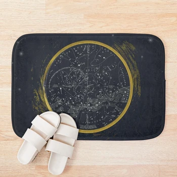 

Vintage Cosmos: Star Map Bath Mat Rug Doormat Floor Mat Carpet Home Carpet Hotel Living Room Floor Mats Anti Slip