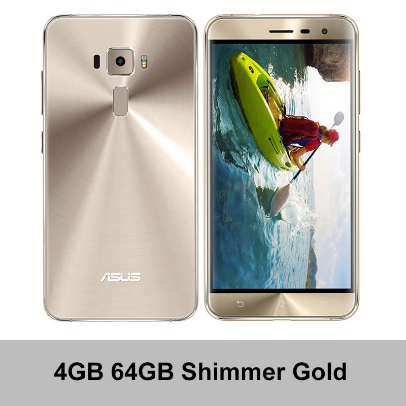 Абсолютно мобильный телефон Asus Zenfone 3 ZE552KL 4G LTE Android 5," 1920x1080 p 4 ГБ ОЗУ 64 Гб ПЗУ восьмиядерный смартфон Snapdragon625 - Цвет: 4GB 64GB Gold