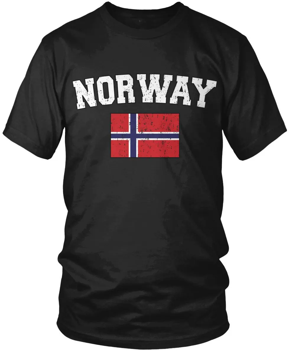 NORWAY NORWEGIAN FLAG EMBLEM T-SHIRT ALL SIZES 