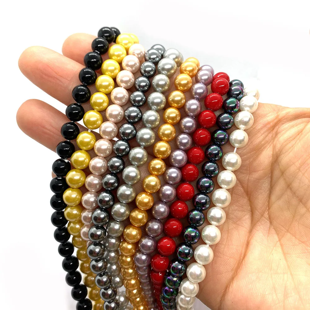 Shell Mixed Color Pearl Beads Suitable for Making Necklace Bracelets Various DIY High Quality Jewelry Delicate Wholesale | Украшения и