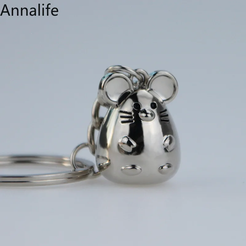 

2019 Rat-Mouse Shape Keychain Fashion Trinket Animal Car Keyfob Bag Pendant Key Chain Personalized Keyring for Women Gift
