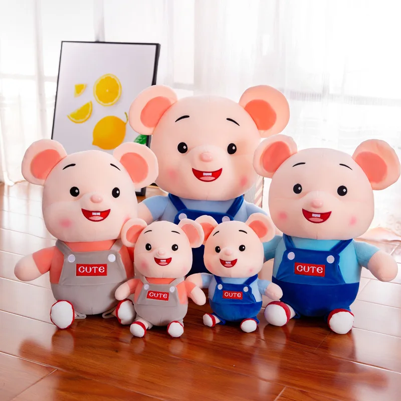 Kawaii мультфильм мышь плюшевые игрушки чучела животные мышь талисман кукла мягкая короткая плюшевая кукла-Подушка Детские игрушки подарок