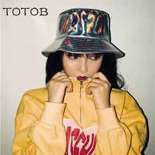 Европейские, американские уличные хипстерские рыбацкие шляпы с лазерной краской, Мужская индивидуальная крутая Светоотражающая шляпа от солнца, Рыбацкая шляпа