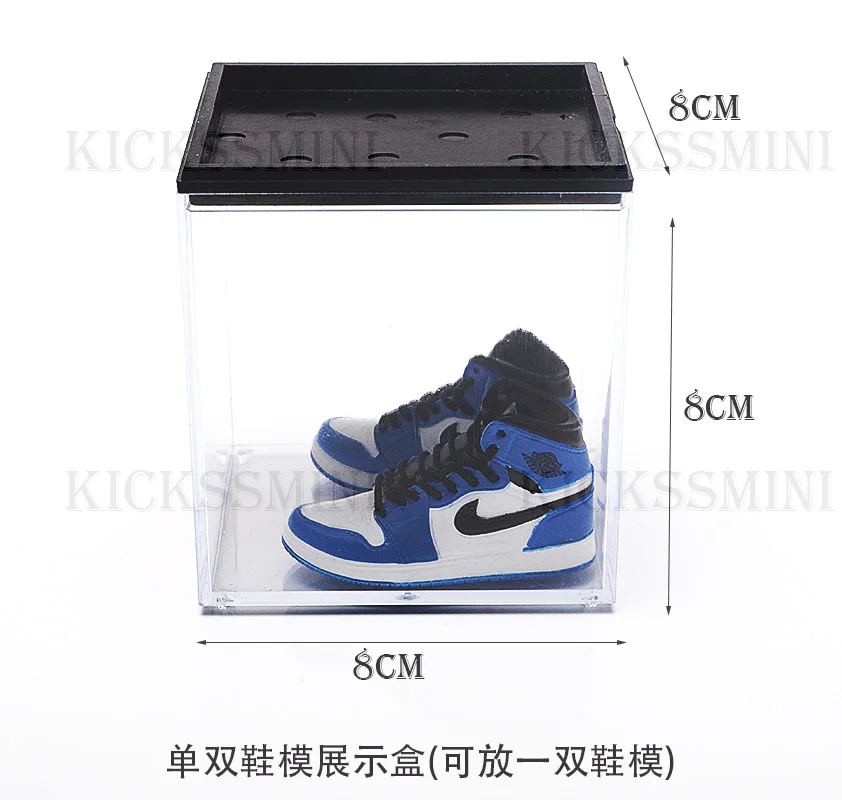 display box no shoes Дропшиппинг индивидуальность DIY Air Jordan Generation AIR JORDAN11 стерео 3D мини-кроссовки фигурный брелок для подарка - Цвет: display box no shoes