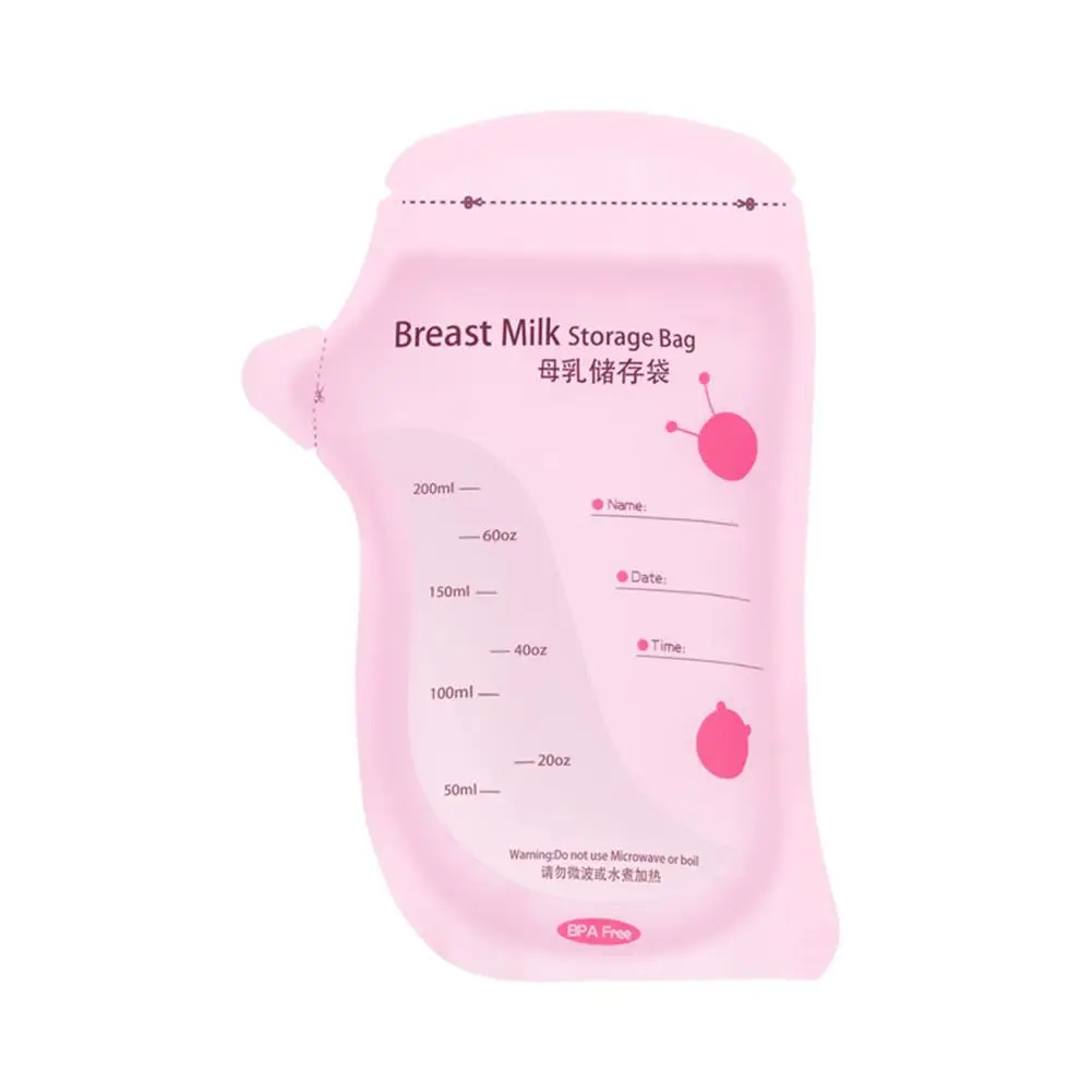 Pink 30 шт./компл. 200 мл контейнер для молока контейнер для детского питания хранение грудного молока сумки BPA Бесплатный морозильник переноски для кормления ребенка - Цвет: Pink