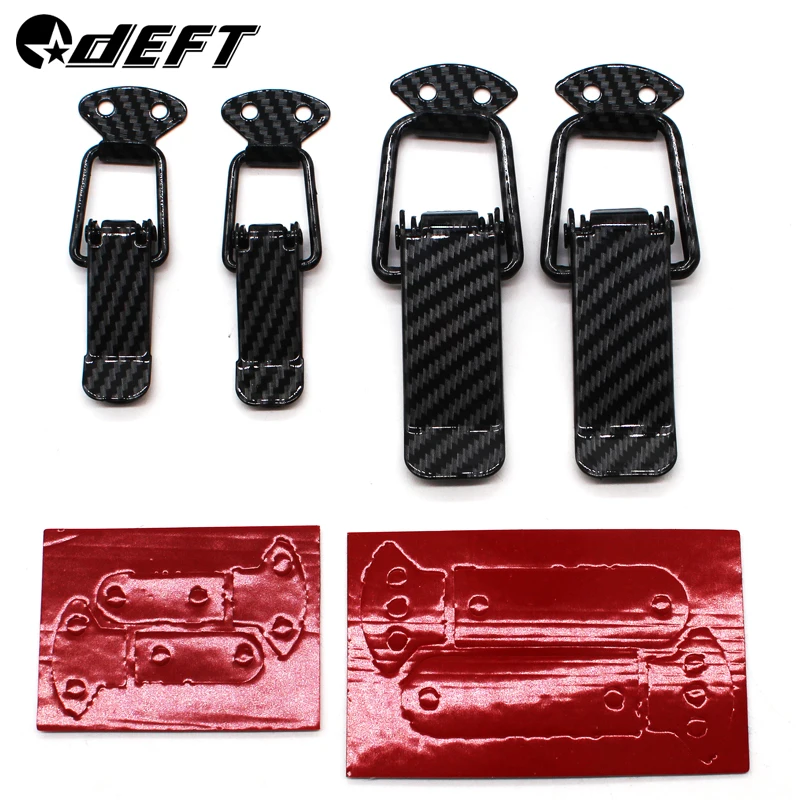 

2Pcs Universal Bumper Durable Security Hook Lock Clip Kit Clip Hasp Racing Car Truck Hood Quick Release Fastener Accessories
