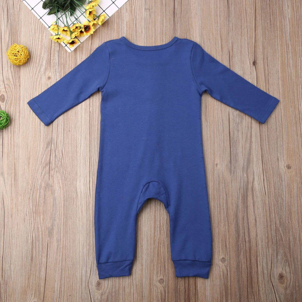 Размер 0-24M Pudcoco, 0-6 M, комбинезон с длинными рукавами для новорожденных девочек и мальчиков 12-24 M, однотонный комбинезон, одежда