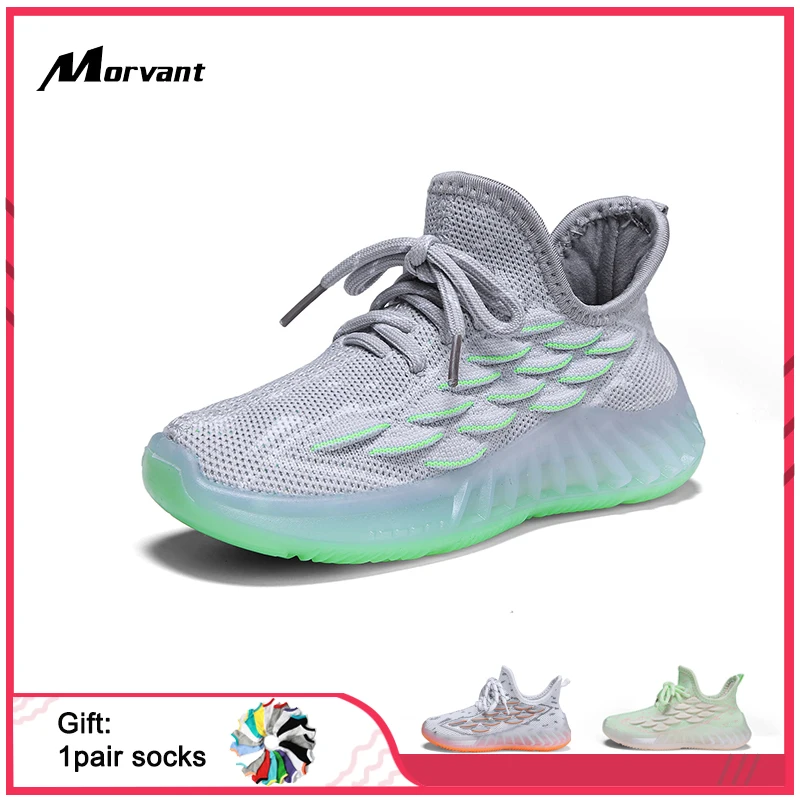 

MORVANT New Fashion Kids Shoes Lightweight Breathable Mesh Sneakers For Boys Girl Soft Non-slip Outsole Children's Coconut Shoes