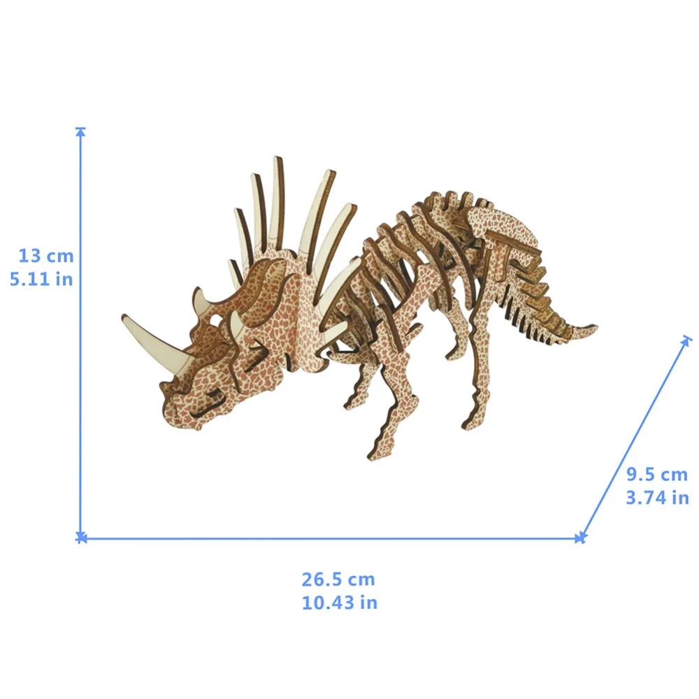 Детская Подарочная игрушка, деревянный Трицератопс, игра-головоломка, сборная игрушка, подарок для детей, взрослых, детей, подарок на день рождения, игрушка