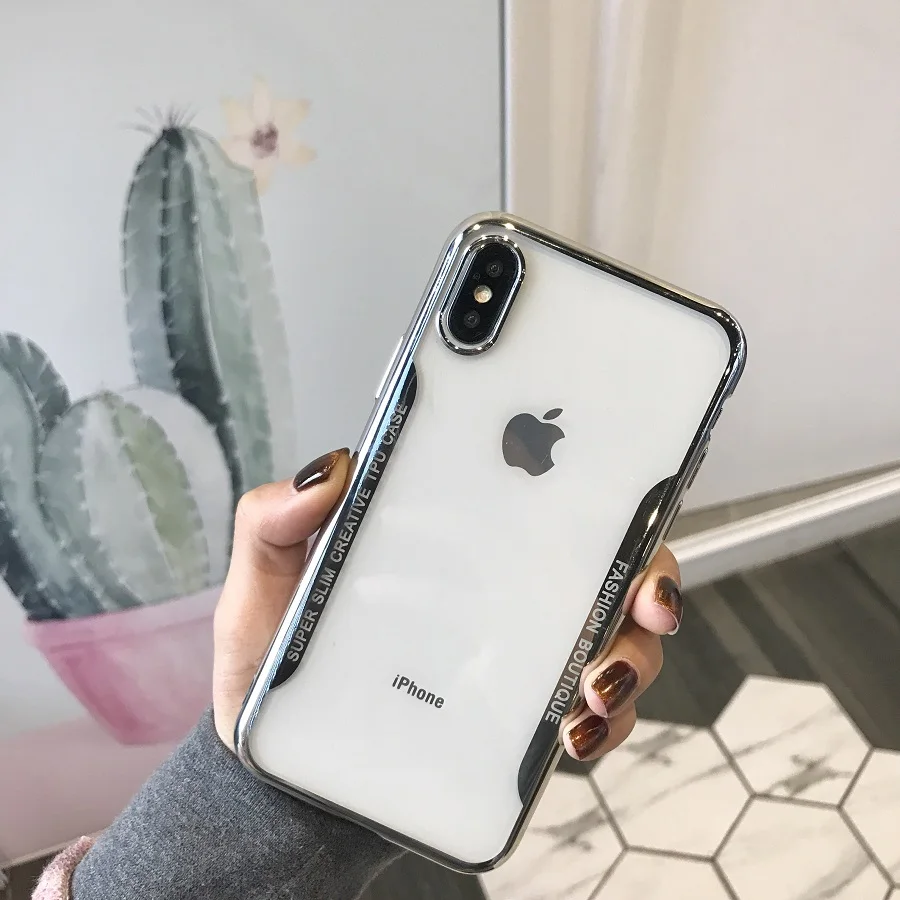 Модный чехол для телефона для iPhone 6, 6 S, 7, 8 Plus, мягкий ТПУ гальванический чехол для X, XR, XSMAX 11, 11Pro MAX, защитный чехол