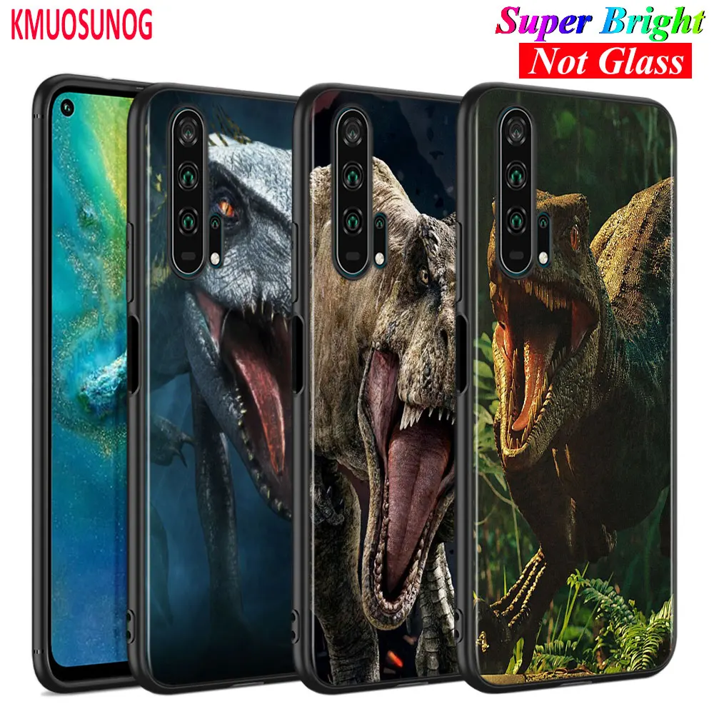 

Black Silicone Cover cartoon Dinosaur Open Mouth for Huawei Honor 10i 9X 8X 20 10 9 Lite 8 8A 7A 7C Pro Lite Phone Case