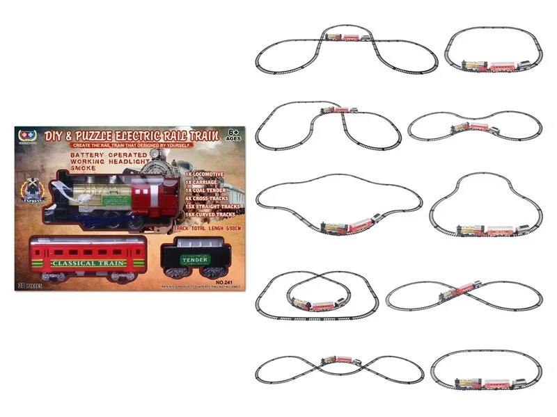 

Children Assembled Electric Rail Train Camera Track Smoke Small Train Light Camera Track Car Set Children'S Educational Toy