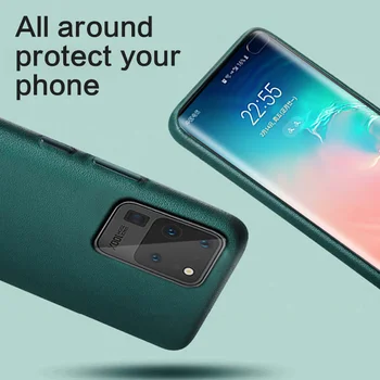 

SanCore for Samsung s20 plus Phone Case Leather Full-protection NAPPA BusinessPremium Cellphone Shell Business Luxury Cowhide