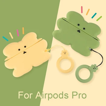 

3D Earphone Case For Airpods Pro Case Silicone Cute Bear Cartoon Headphone/Earpods Cover For Apple Air pods Pro 3 Case Keychain