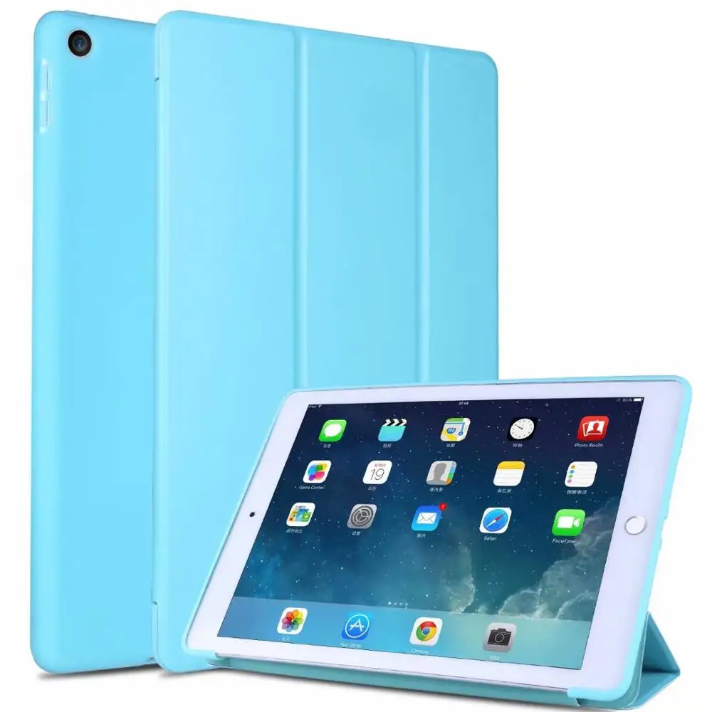 Sky Blue Ультра тонкий чехол для iPad 10,2 чехол A2200 A2198 A2197 мягкая ТПУ подставка складной противоударный чехол для iPad 10,2 чехол - Цвет: Sky Blue