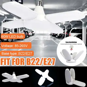 

60W E27/B22 Deformable Garage Light Bright Industrial Lighting Led 6000LM 100-265V 2835 High Bay Industrial Lamp for Workshop