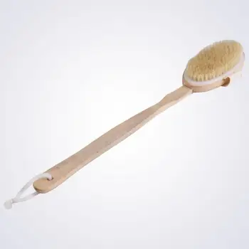 

Natural Long Wood Bristle Pinceis For Body Brush Shower Massage Brush Bath Spa Back Scrubber Wooden Natural Bristle Body Brush