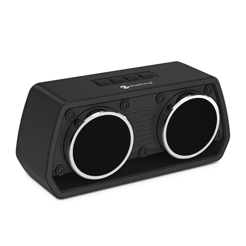 Newrixing Bluetooth динамик водонепроницаемый беспроводной стерео портативный fm-радио громкой динамик открытый сабвуфер черный