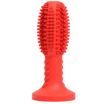 

1Pc Innovative Durable Pet Dog Suction Cup Molars Tooth Cleaning Educational Toothbrush Toy (Red)