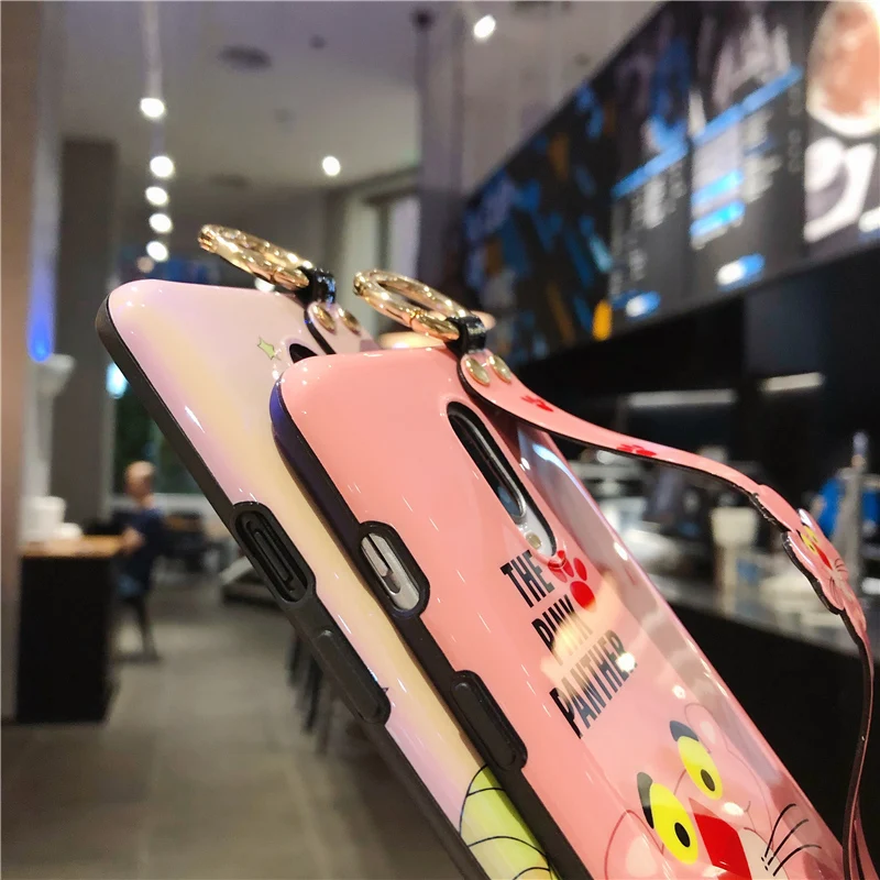 Чехол с ремешком на запястье для oneplus 7 pro Sailor moon, мягкая задняя крышка для телефона с розовой пантерой для oneplus 7 pro 1+ 7 чехол с рисунком+ ловушка