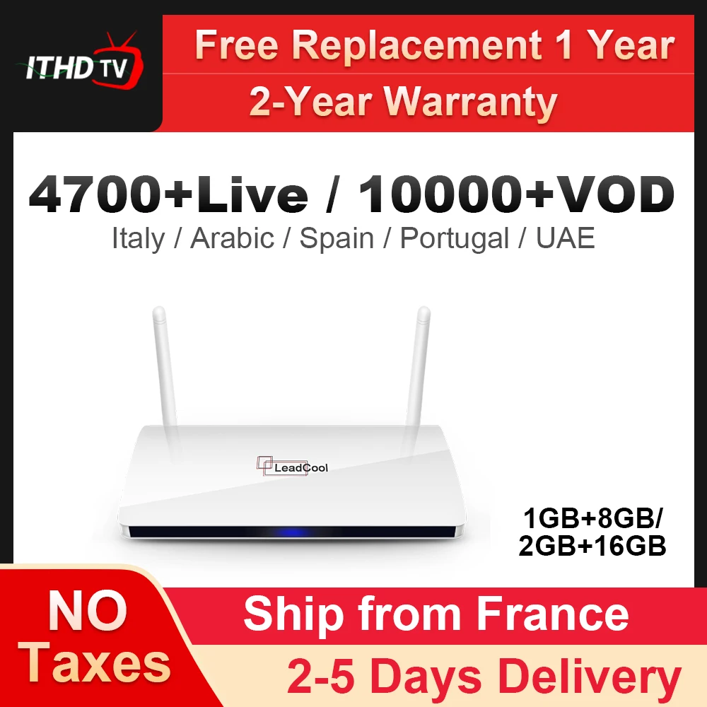 

Leadcool Italy IPTV Subscription Android 8.1 Tv Box Italia IP TV France Spain Portugal Arabic IPTV Italian Turkey Africa IP TV