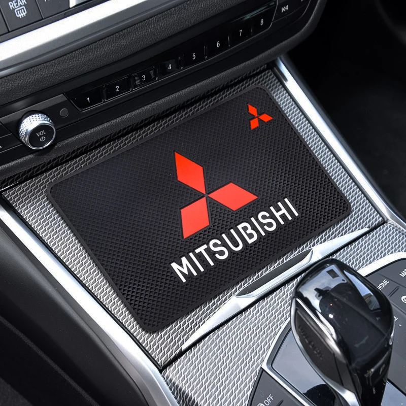 

Car Logo Ornament PVC Anti-Slip Mat Sticky Pad Anti-slip Pad gel Mat for Pajero SAX Outlander LANCER ECLIPSE Mirage L200 Colt