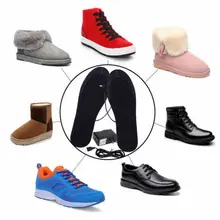 Новинка; Лидер продаж; модные стельки с электрическим питанием от USB для обуви; ботинки; сохраняющие тепло однотонные женские и мужские унисекс Стельки; 2 размера