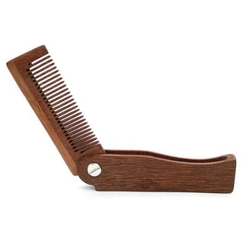 

Amodong Wooden Foldable Comb Men's Comb Beard Care Anti-Static Wooden Comb Hair Care Tool Hairbrush