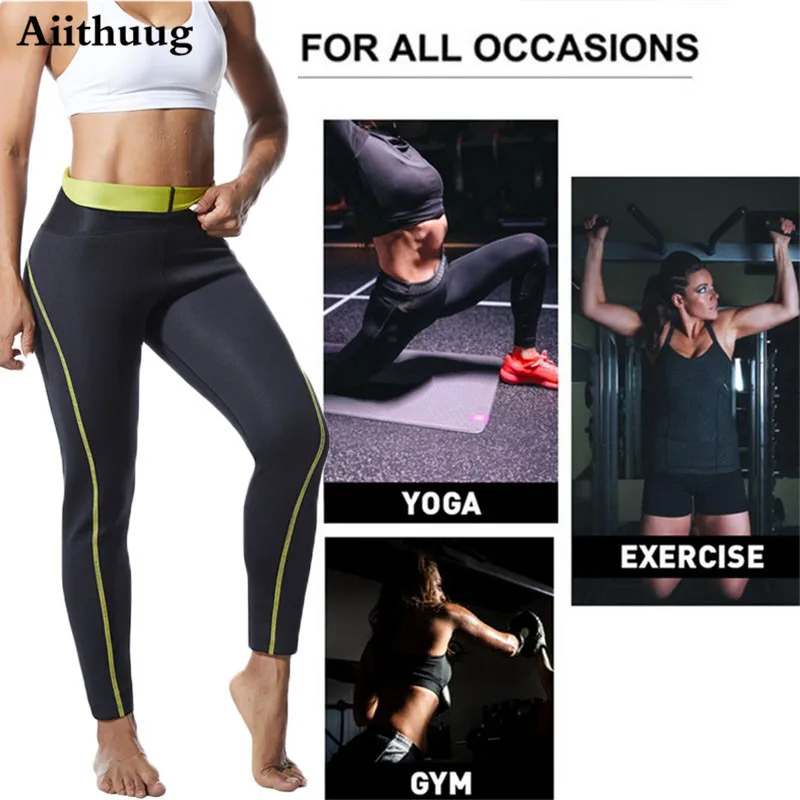 Pantalon de Sauna en néoprène pour femmes, pantalon de perte de poids,  d'entraînement à la taille, Legging amincissant, contrôle du ventre -  AliExpress