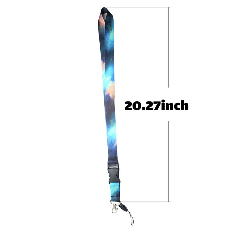PC135 Starry Night Sky Lanyard Badge ID Lanyards/ Mobile Phone Rope/ Key Lanyard Neck Straps keychain