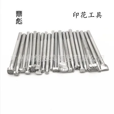 

DIY Sew Leather Art Cow Leather Diamond Chisel Stage to Make 20-Tanned Leather Leather Sculpture Printed Tool Kit