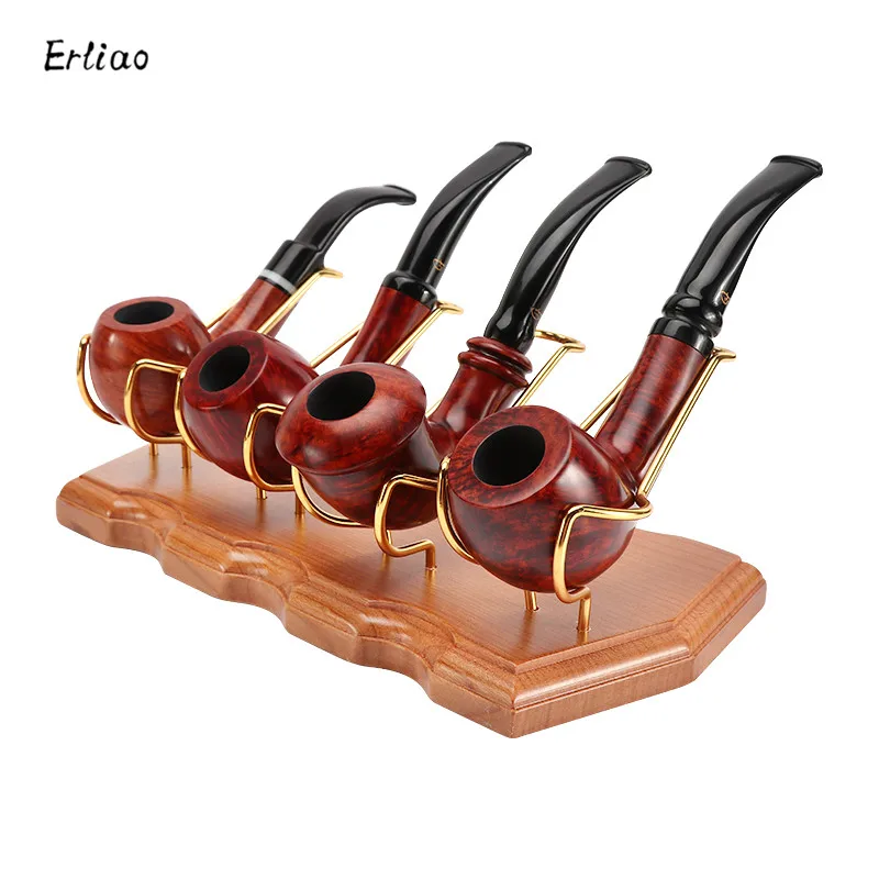 Multi Styles Tobacco Pipe Holder Natural Sandalwood Smoking Accessories 345 Pipe Rack Safer