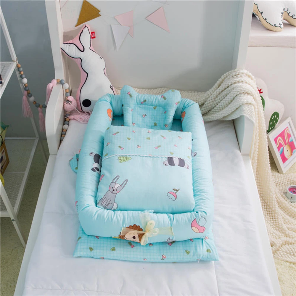 Для Co-спальная кровать переносная детская кроватка 95*50*15 см(37*19* 6in) 3 шт./компл. детская дорожная раскладная кровать для ухода за ребенком