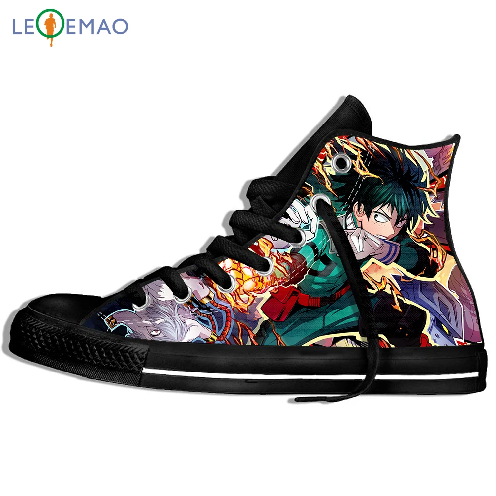 

Custom Image Printing Sneakers Arrival Popular Anime My Hero Academia Harajuku Style Plimsolls Canvas Breathable Walking Shoes