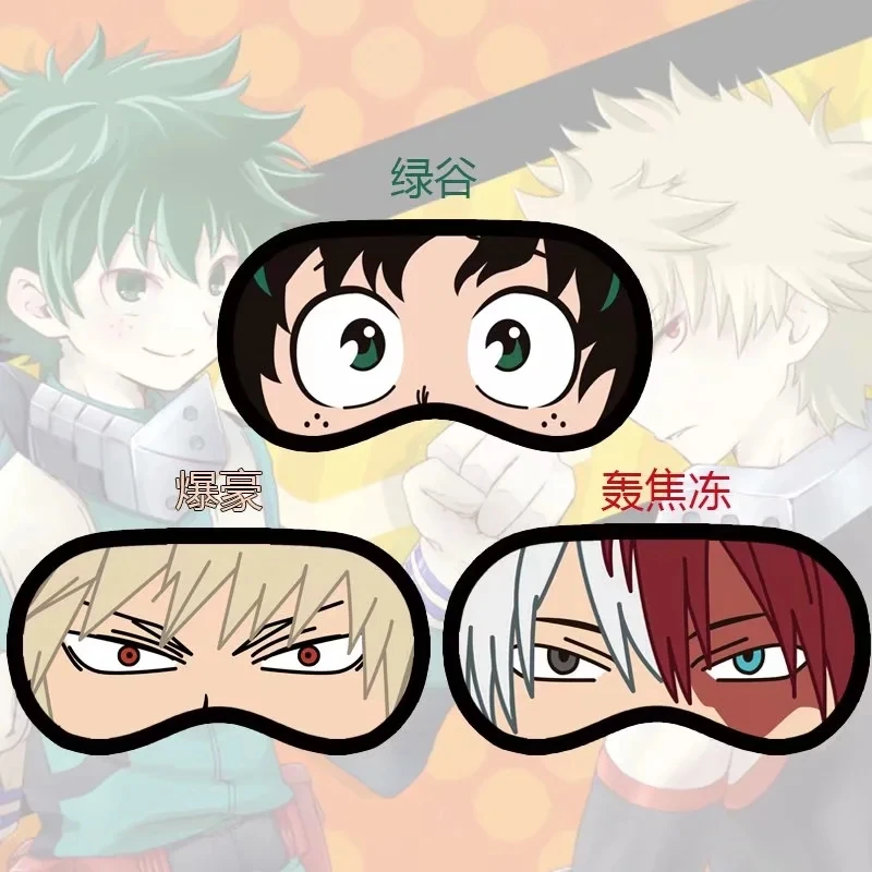 

My Hero Academia Eye Patch Anime Sleep Blindfold Casual Eyes Mask Midoriya Izuku Katsuki Shoto Eyepatch Breathable Cute Cartoon