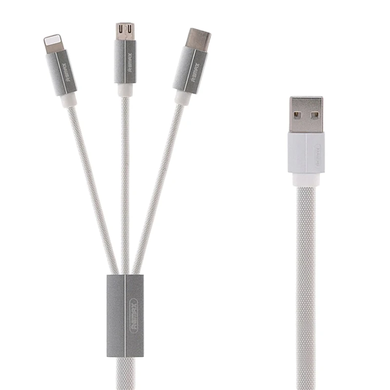 Remax 3-In-1 USB Charging Cable for IPhone 11 Xiaomi Huawei Samsung Micro- Type-C Lin | Электроника
