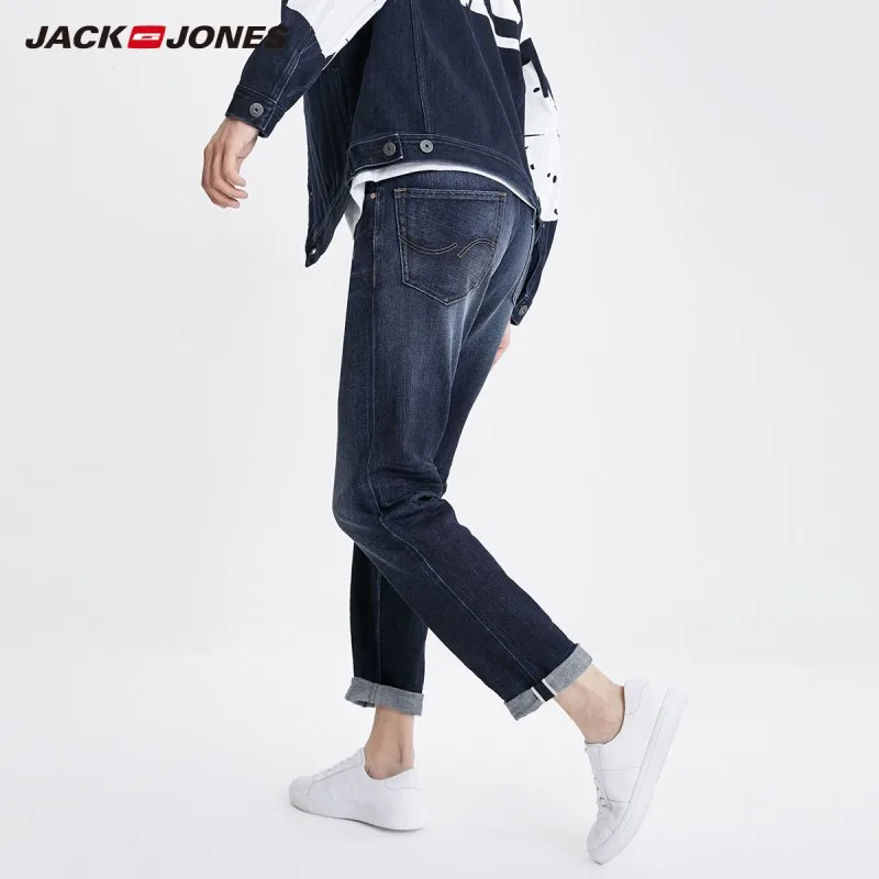 JackJones, мужские зимние Стрейчевые облегающие джинсы, модные классические джинсы, 219132559