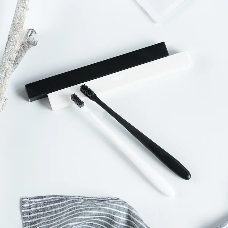1pc Soft Bristle Toothbrush Portable Bamboo Charcoal Toothbrush Eco Friendly Brush Oral Cleaning Care Tools Household Supplies
