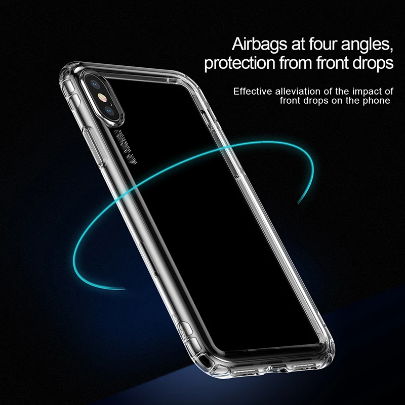 Baseus Soft Silicone Case For iPhone Xs Max XR XS Shockproof Protective TPU Phone Case Transparent Back Cover For iPhone XR