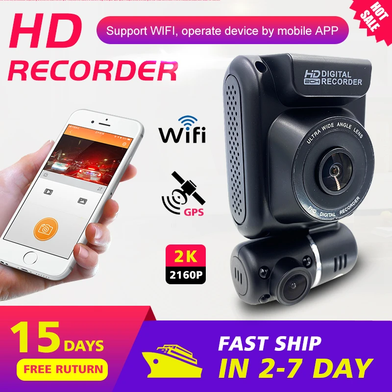 Carsanbo 2 дюйма видеорегистратор WIFI GPS скрытый Автомобильный 1080P Full HD Novatek 96663 чип Sony