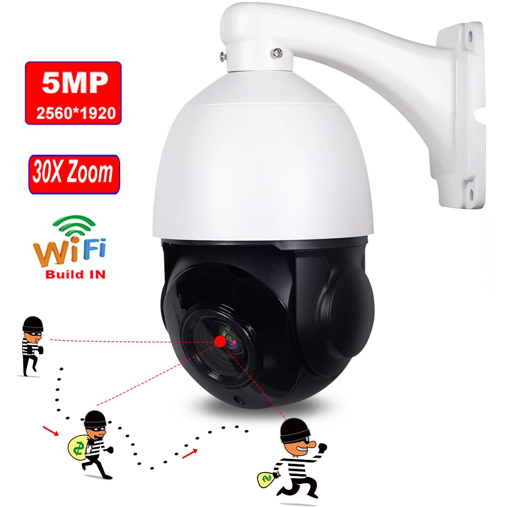 『Video Surveillance!!!』- IMPORX 5MP Human Recognition Auto Tracking
WIFI PTZ IP Camera SONY IMX 335 30X Optical 4X Digital Zoom CCTV
Surveillance