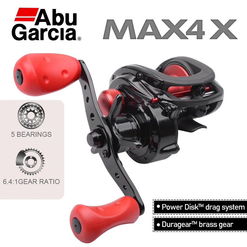 ABU GARCIA Baitcasting Fishing Reels BLACK MAX left/right 4+1 Gear