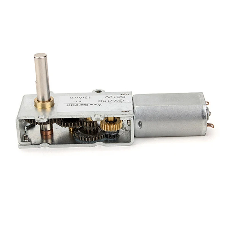 

1pc GW180 Low Speed High Torque Turbo Motor DC 12V 13rpm Worm Gear Reducer Motor