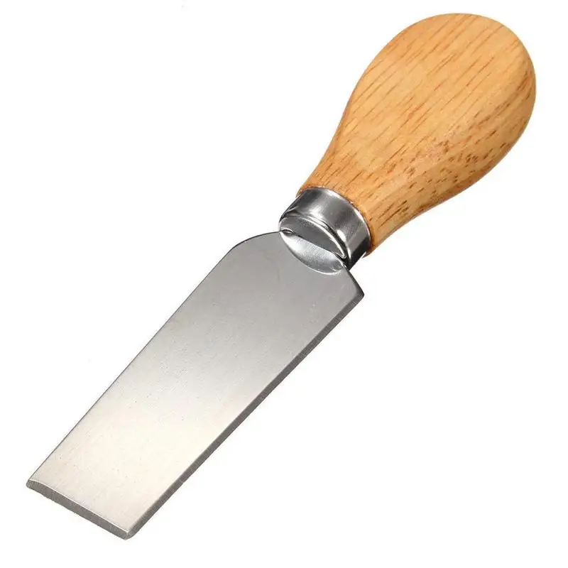 4 шт. набор из нержавеющей стали с деревянными ручками для сыра, нож для сыра, скребок, слайсер, нож для масла, слайсер, вилка, инструмент