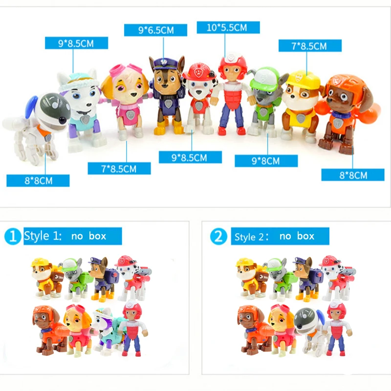 8 шт./лот, собачий патруль, аниме игрушки, фигурка, игрушка, фигурка, Patrulla Canina Juguete, модель, детские подарки, 38B